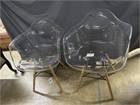 Contemp. Modern Acrylic Side Chairs - 2 total -