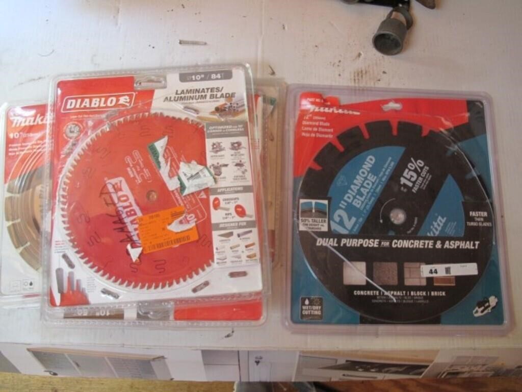 LOT OF 9 DIABLO AND MAKITA BLADES NEW