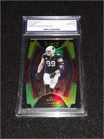 Green Yellow Die-Cut JJ Watt 2021 Select GEM MT 10