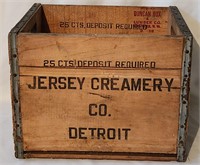 Vintage Jersey Creamery  Milk Bottle Box Crate