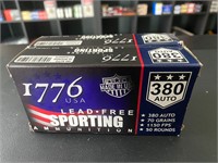 1776 USA - Lead Free Sporting - 50 Round Box - 380