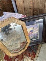 thomas kinkade flag picture and mirror