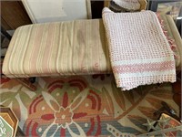 bench and rug