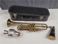 Brass Trumpet with Case & Accessories