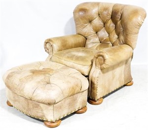 Laz-Z-Boy Chair with Ottoman 37x40x40