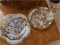 CLEAR CHRISTMAS COOKIE OR CANDY PLATES