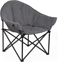 Oversized Fold-in Saucer Chair  Grey