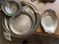 SILVERPLATED TRAYS ETC.