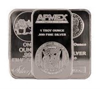 1 oz SILVER BAR 999 Fine SIlver-Random Mints 1 oz