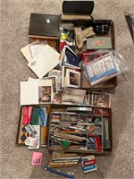 Several boxes of office stationary