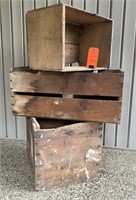 Antique Mis. Wooden Crates & Boxes