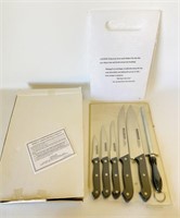 NIB Fine Cutlery Knives, Sharpener & Cutting Board