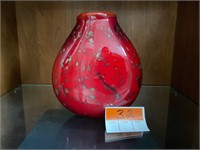Red Tear Drop Vase