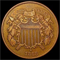 1868 Two Cent Piece CLOSELY UNCIRCULATED