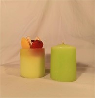 2 Pc Decorative Candle Set