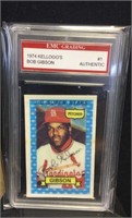 BOB GIBSON AUTHENTIC GRADED CARD CARDINALS