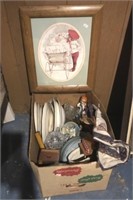 Picture And Box Of Assorted Items