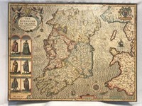 Reproduction of 1500’s The Kingdome of Irland Map