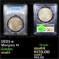 1921-s Morgan $1 Graded ms63