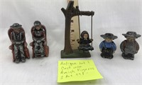 Vintage cast-iron steel Amish figures