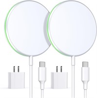 2 Pack Magnetic Wireless Charger 15W Apple Mag-Saf