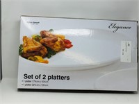 set of 2 large platters in orig. box