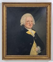 Oil portrait of gentleman, clothes are late 18th