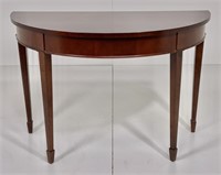 Demilune side table, half round, mahogany,