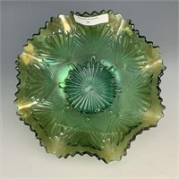 Imperial Teal Sand & Shell Ruffled Bowl