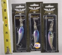 3 Fenwick Shallow Crank 7/16 oz. Fishing Lures-new