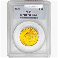 1926 $10 Gold Eagle TCGS MS64