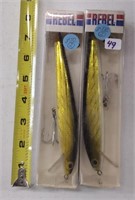 2 Rebel Golden Minnow Fishing Lures-new in pkgs.