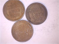 Lincoln Head Cent 1942-S (2 coins) 1942 (1 coin)