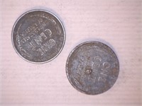 Lincoln Head Cent 1943-D Steel -Fair (2 coins)