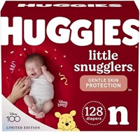 HUGGIES Little Snugglers 128 Diapers - Newborn