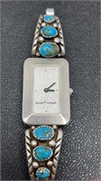 Sterling Turquoise watch 925, needs battery