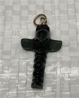 Jade totem pendant