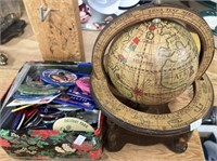 Small Globe And Assorted Pins