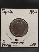 1980 Spain '82 world cup coin