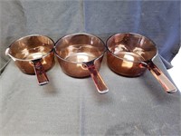 Set of 3 Corning Ware Vision Saucepans