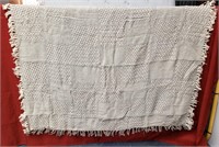 Soft Cotton Taupe Tasseled Throw Blanket