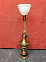 Tall Heavy Ornate Brass Table Lamp