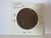 VINTAGE 1852 UPPER CANADA ONE PENNY