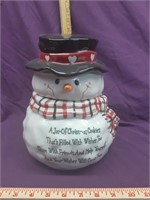 Christmas Snowman Cookie Jar by Bella Casa GANZ