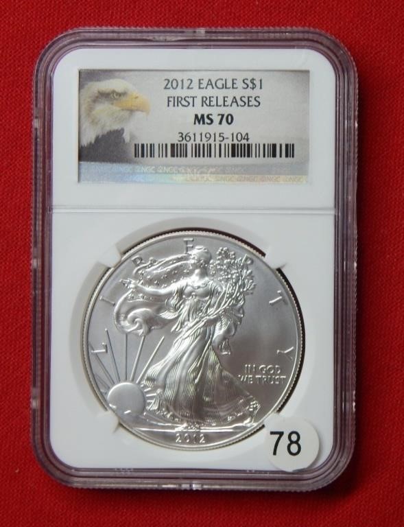 2012 American Eagle NGC MS70 1 Ounce Silver