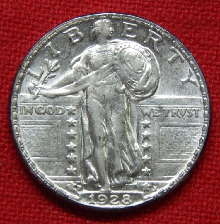 1928 D Standing Liberty Silver Quarter - Full Head