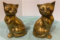 Brass cat bookends - Colonial Heritage - each
