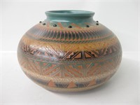 Signed Navajo Pottery Jar - 8.5" Diameter
