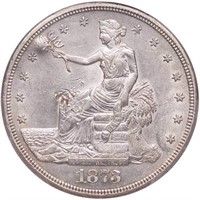 T$1 1873-CC CHOP MARK. PCGS AU55 EX LEGEND