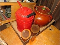 Oil Can; Bean Pot; Mini Washboard & more